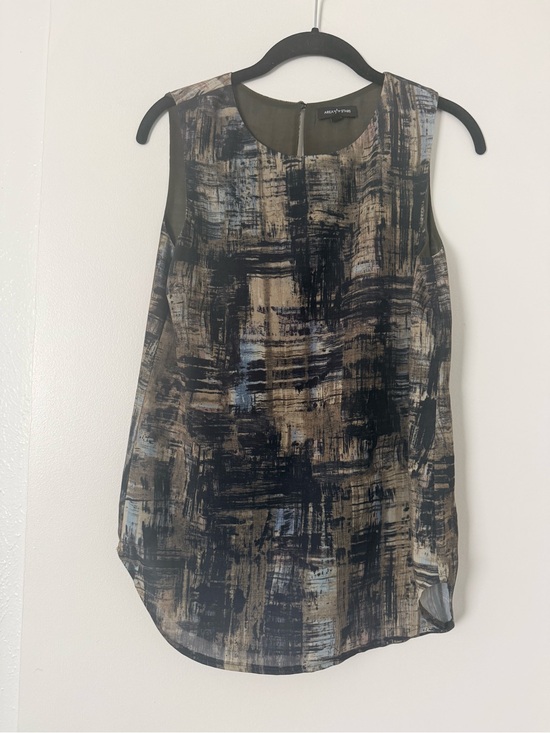 Area Stars Tops - Area Stars Abstract Brushstroke Sleeveless Blouse